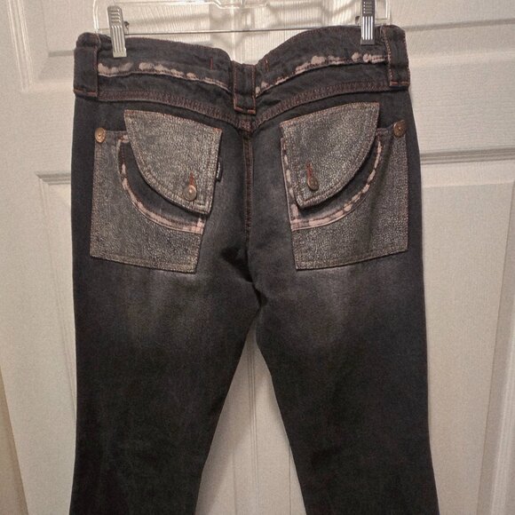 KLEPTON Basic Clothes Unisex Vintage Boot Leg Jeans w/Accent Pockets - Black - Picture 2 of 15